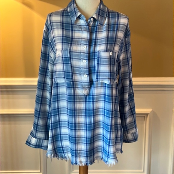 Dear John Tops - Dear John Fringed Hem Shirt